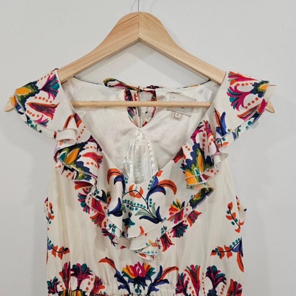 ECI New York Tropical Mini Dress V Neck Resort Vacation Size 2 - Picture 2 of 15